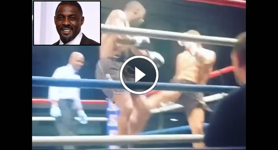 Movie star Idris Elb’s pro kickboxing debut – ends in KO