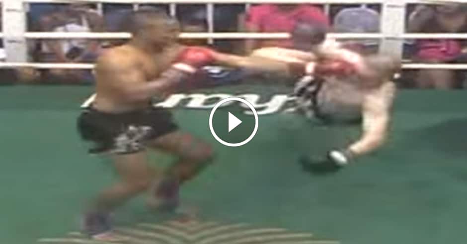 Muay Thai fighter tries to continue with broken leg – fails