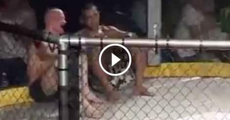 Uninvited guest interrupts MMA title fight