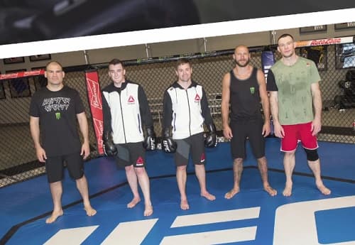 NASCAR drivers try to hold their own with UFC fighters