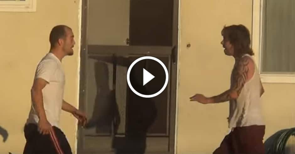 Navy vet violently knocks out bully for hitting his girl