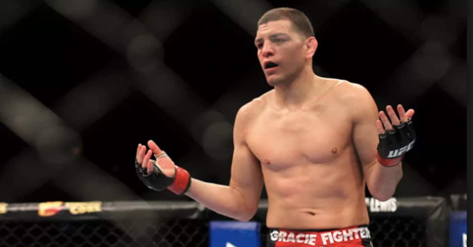 Nick Diaz jumped by two huge guys while riding his bike