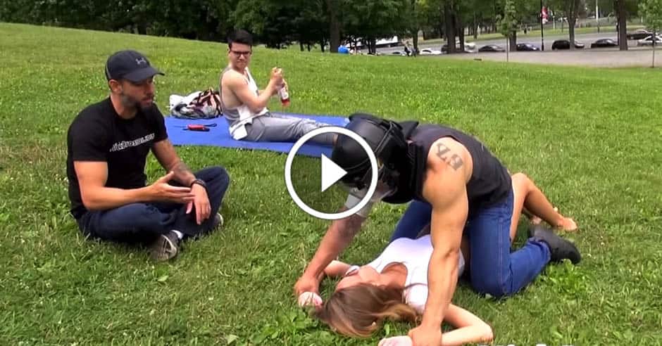 Social experiment about self-defense