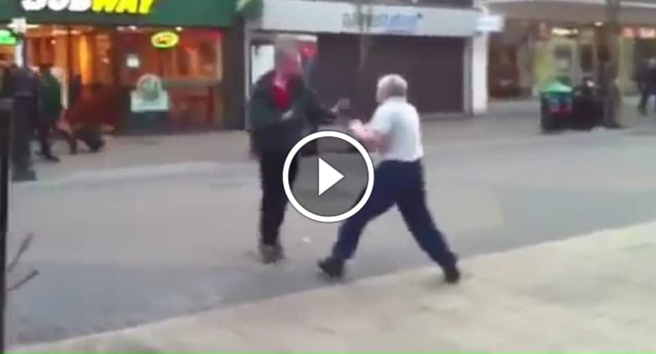 Old man witnesses attack – takes action