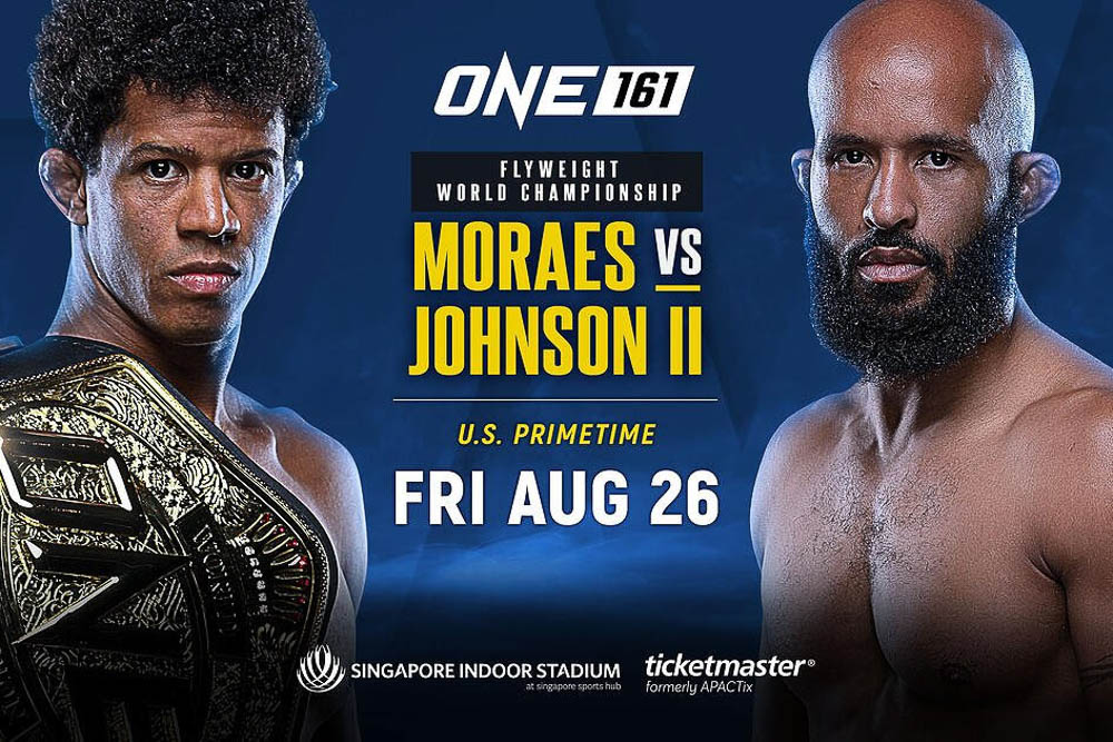 ‘ONE 161: Moraes vs. Johnson II’ full lineup official for August in Singapore