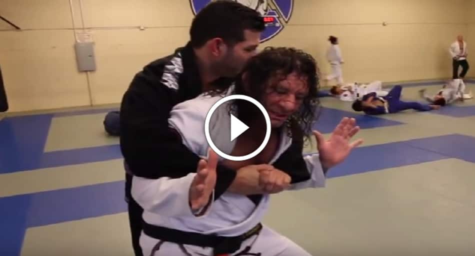 Jiu-Jitsu black belt shows what to do if attacked from behind