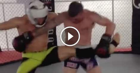 John Wayne Parr sparring with GSP