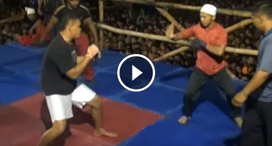 Pencak Silat vs. Pencak Silat in crazy bare-knuckle fight