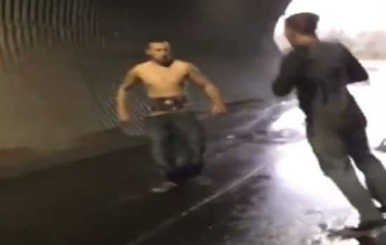 Perfectly executed martial arts technique ends fight fast