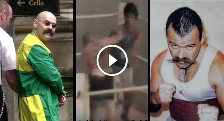 Rare footage of notorious UK criminal Charles Bronson in crazy boxing match