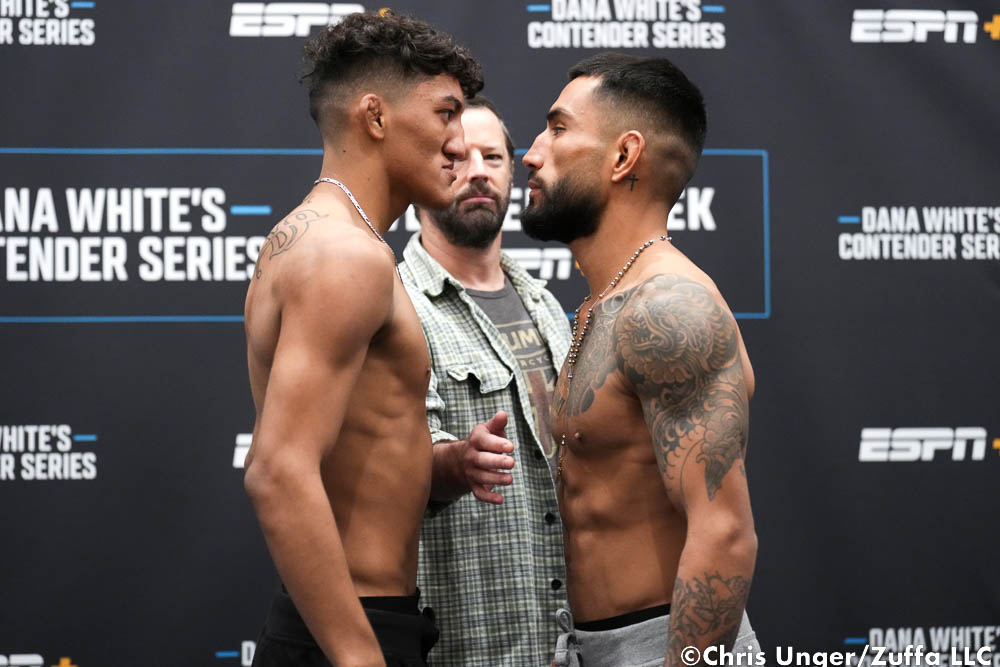Photos: Dana White’s Contender Series 55 official weigh-ins, faceoffs