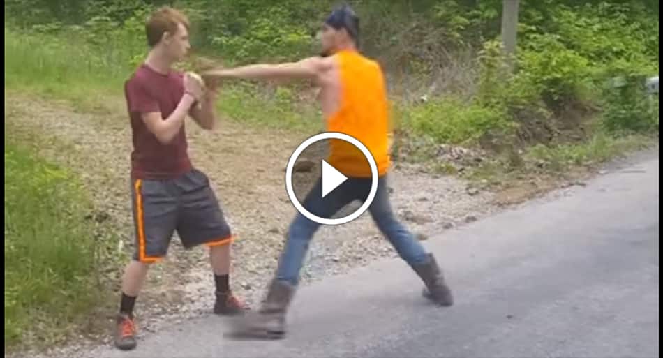 Redneck street Jiu-Jitsu – someone goes to sleep