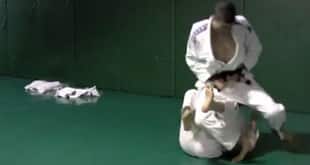 Rener Gracie beats purple belt, with no hands