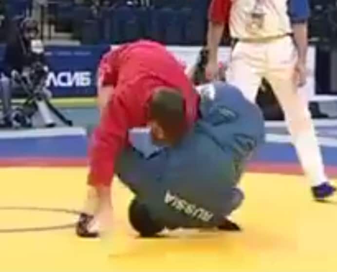 Sick rolling submission in the Sambo Worlds finals