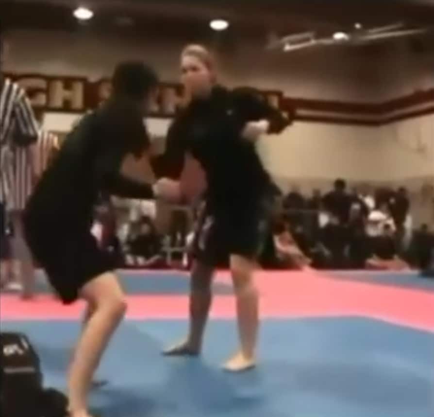 Ronda Rousey in a local grappling tournament