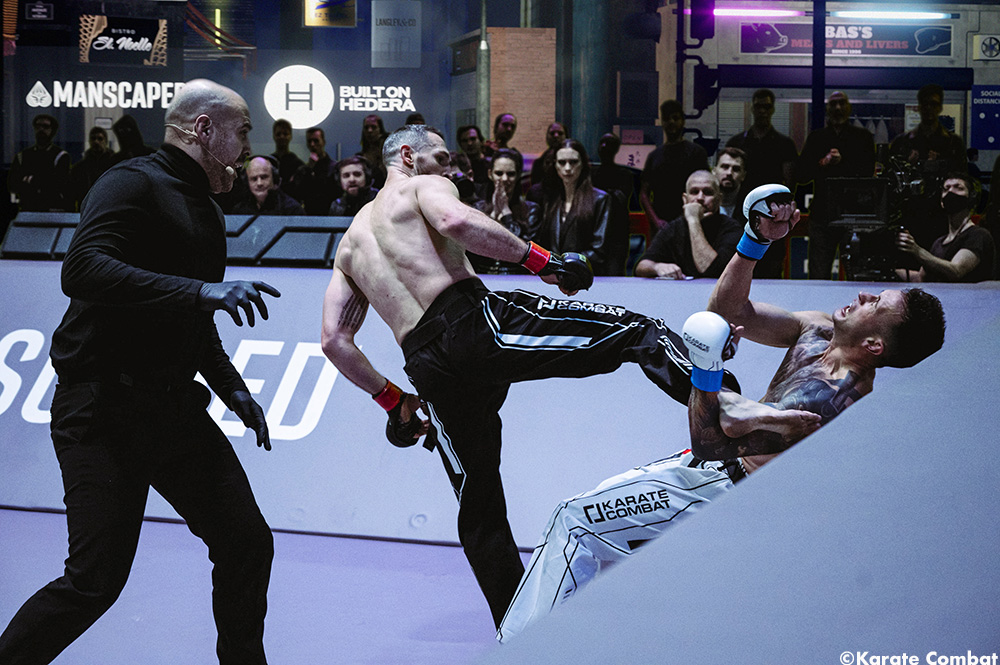 Spinning heel-kick KO earns title shot for Ross Levine in Karate Combat Season 4 opener