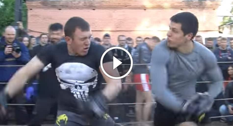Rugby player vs 2 MMA fighters back to back – does NOT go as expected