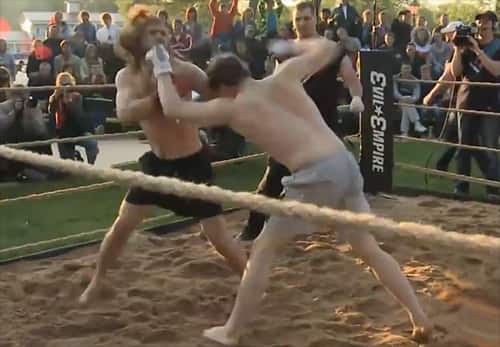 Russian MMA fighter gets KO’ed by spectator in quick fashion