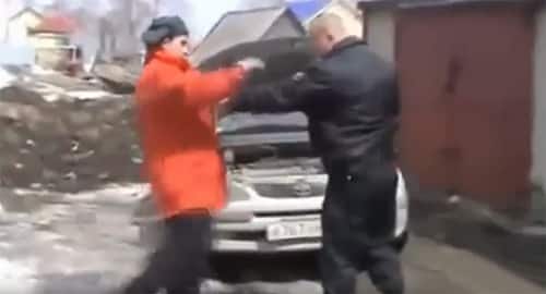 Russian police officer uses Krav Maga vs. violent suspect