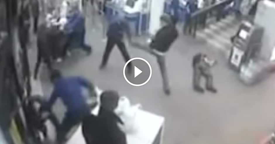 Russian thugs get taken out by supermarket security