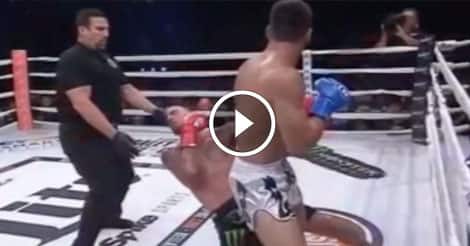 Kato’s spinning back forearm knockout of Schilling