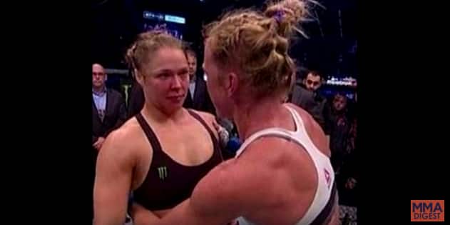 What Holm said to Rousey in the Octagon post fight