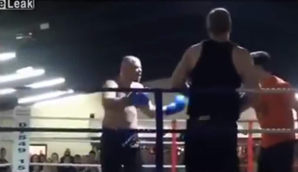 Unlicensed boxer vs. referee fight ends unexpectedly