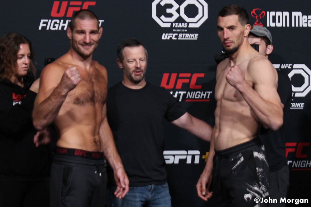 Photos: UFC on ESPN 47 official weigh-ins, faceoffs