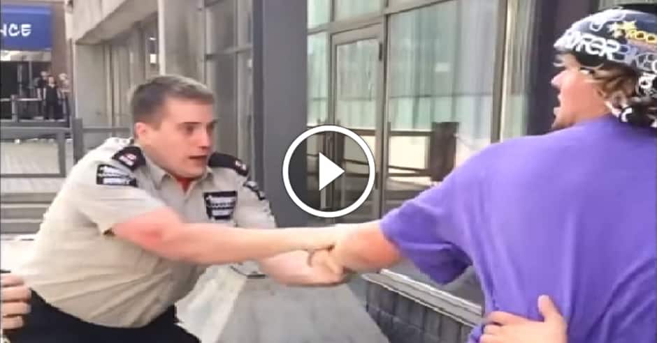 Security guards vs BMX riders in bloody confrontation