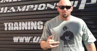 Shane Carwin rocking UG charity tee on TUF set