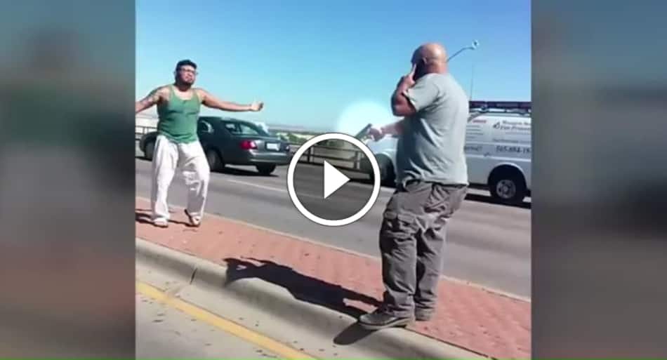 Shocking footage shows UFC fighter held at gunpoint following alleged hit and run