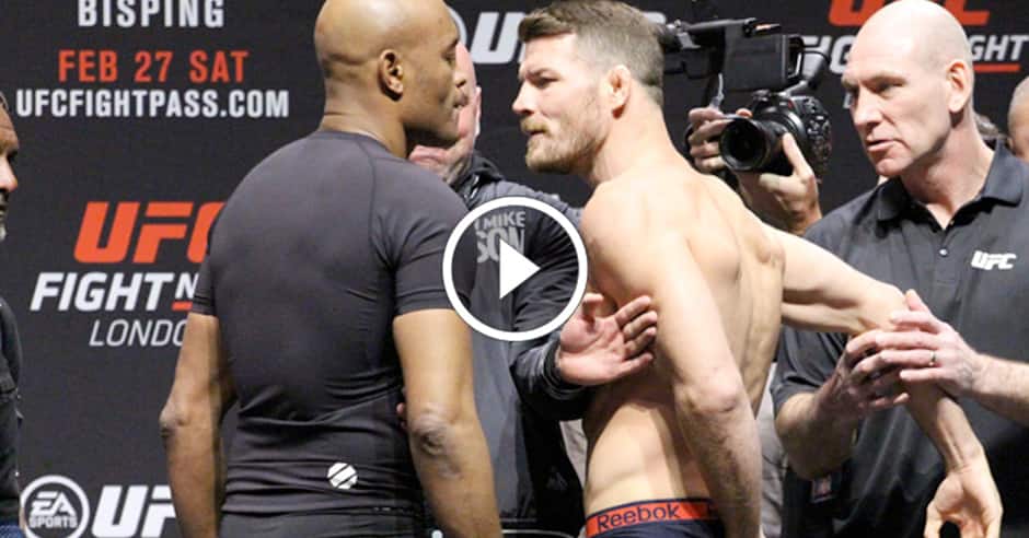Bisping and Silva get heated at weigh-in
