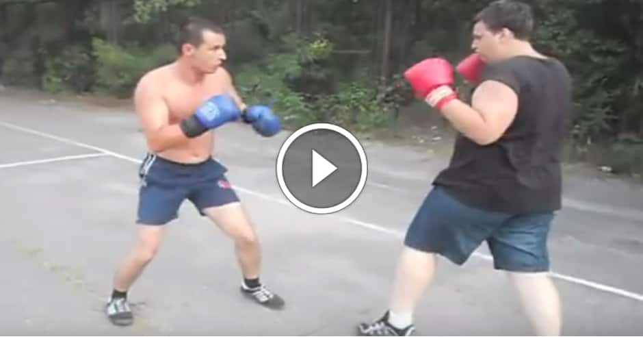 Size disadvantage no problem for this guy