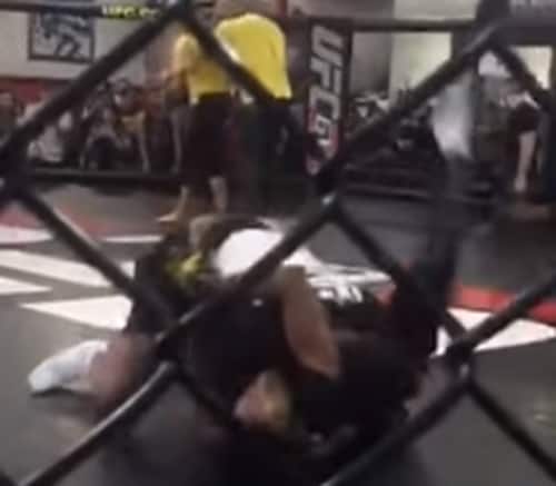 Sneak peek at Anderson Silva training with sons in the cage