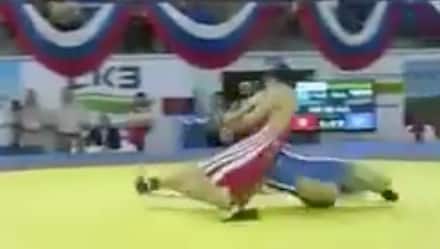 Wrestling slams!