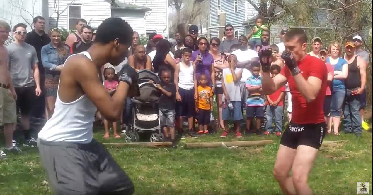 Martial artist tears knee of street fighter!