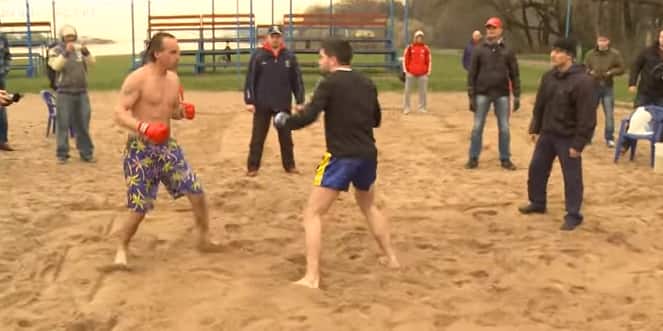 Surfer tests himself against MMA fighter…doesn’t go well