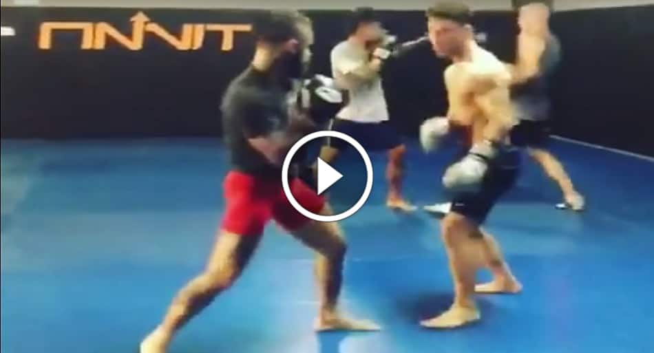 MMA fighter in sparring session that gets out of hand