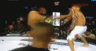 Spectacular double flying double kicks at Jungle Fight 43