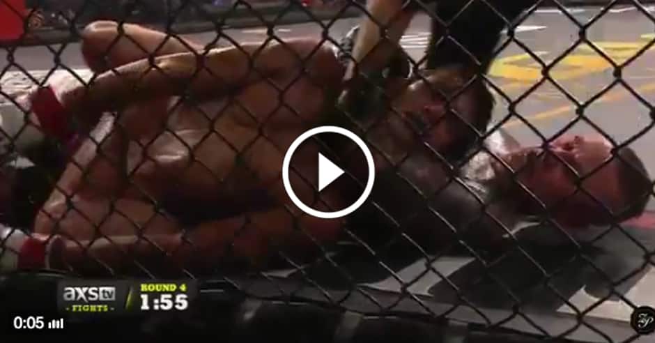 Fighter out for many scary seconds before ref notices
