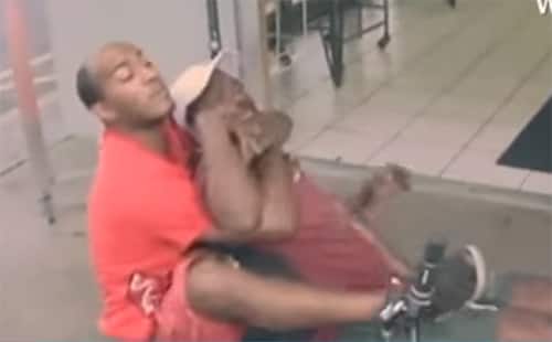 Store manager uses BJJ on thief during TV interview