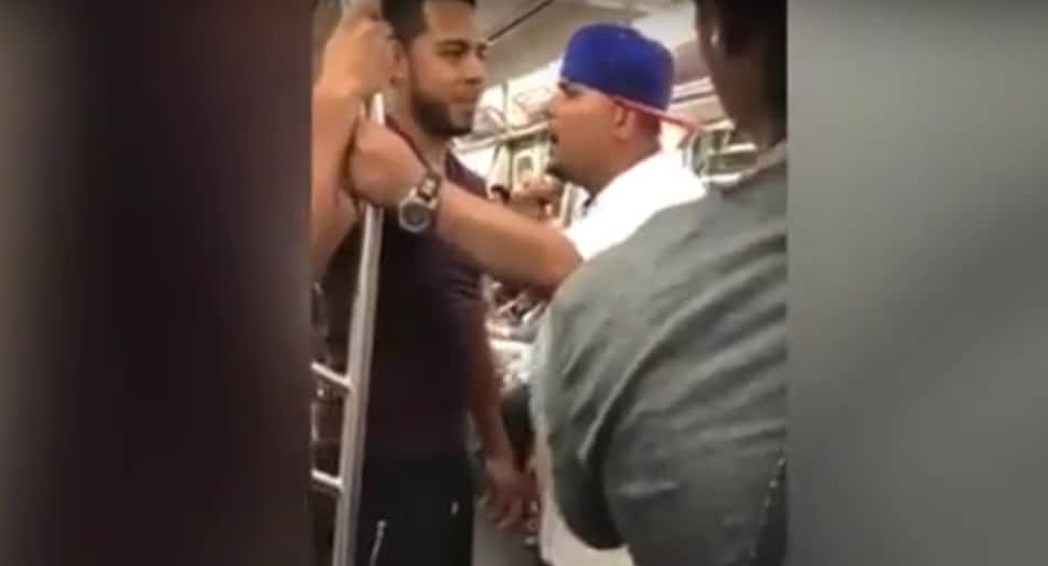 Subway train loudmouth picks on the wrong guy