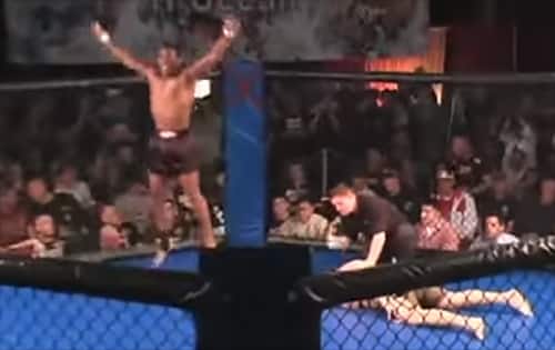 Suplex to TKO for Jon Jones in his 1st professional MMA fight