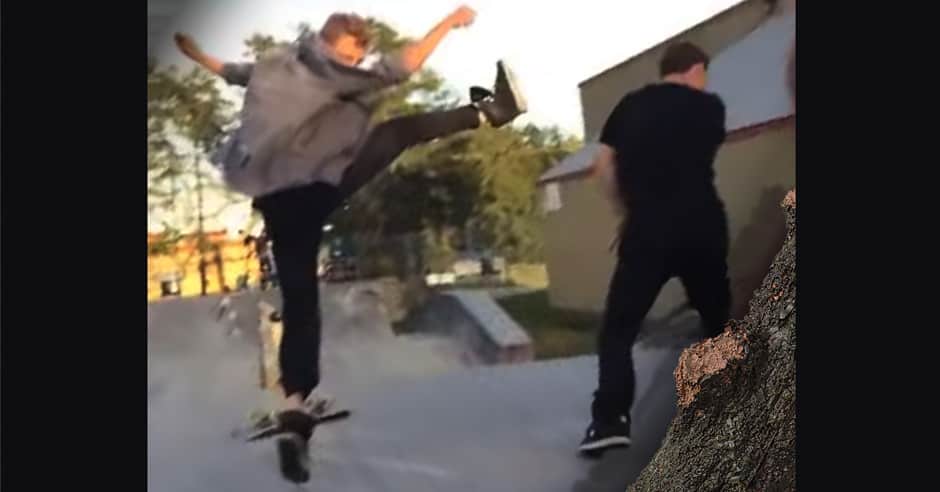‘TKD-trained fighter’ tries to punk skateboarder – bites off WAY more than he can chew (Graphic!)