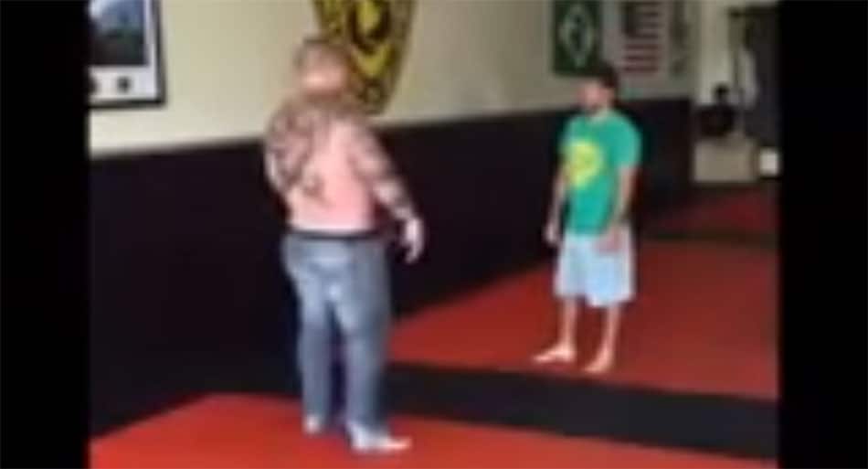 Dojo Storm: Tattooed giant walks into jiu-jitsu school, challenges tiny professor