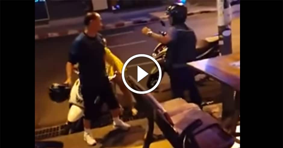 Taxi driver uses Muay Thai against aggressor in Bangkok