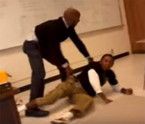 Teacher forced to deal with class clown