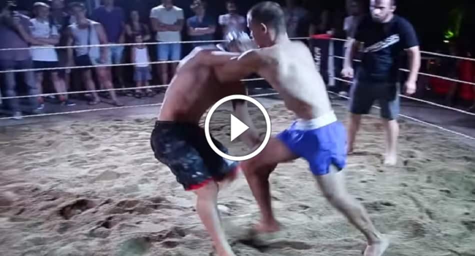 Russian street fighter fights a Thai boxer – ends in under 1 minute