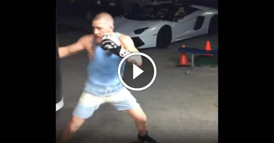 Conor McGregor training for Rafael dos Anjos