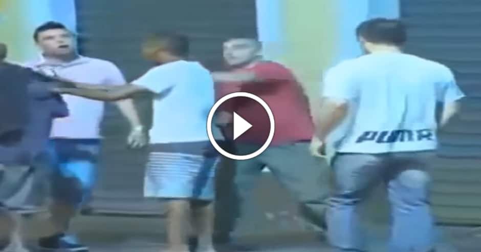 Thief stopped in his tracks with basic martial arts technique